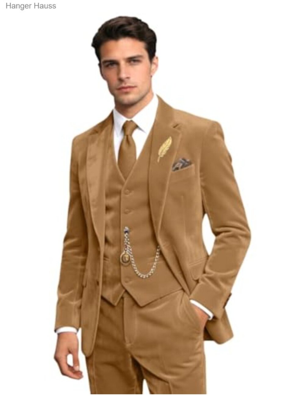 Velvet Men's 3-Piece Suit Slim Fit Blazer Vest Pants